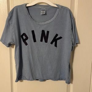 Pink Victoria’s Secret short sleeve crop top